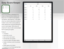 Tablet Screenshot of easyscorekeeper.com